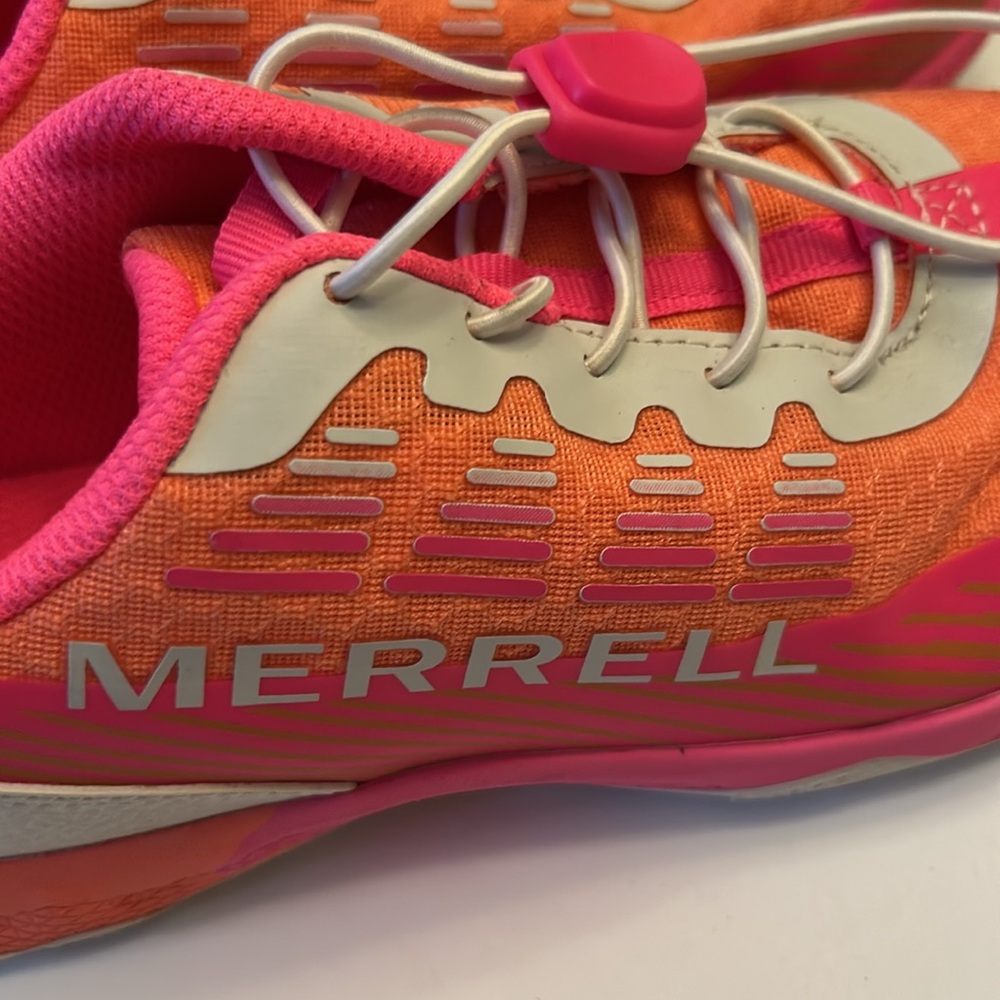 Merrell Youth Girls Agility Peak Vibrant Pink and Orange Sneakers - Picture 11 of 16